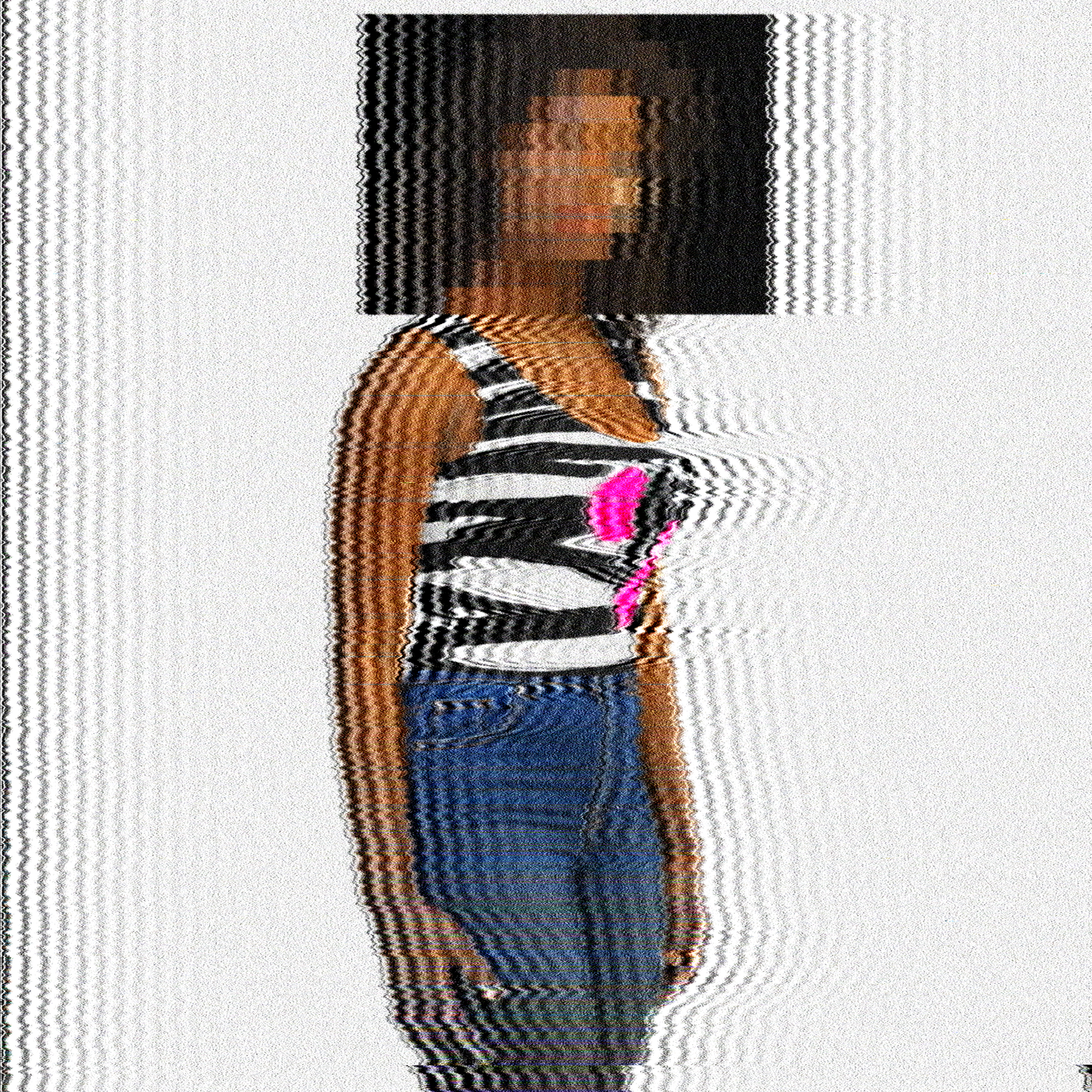 Women's Baadaye Stencil Logo Zebra Print Crop Top